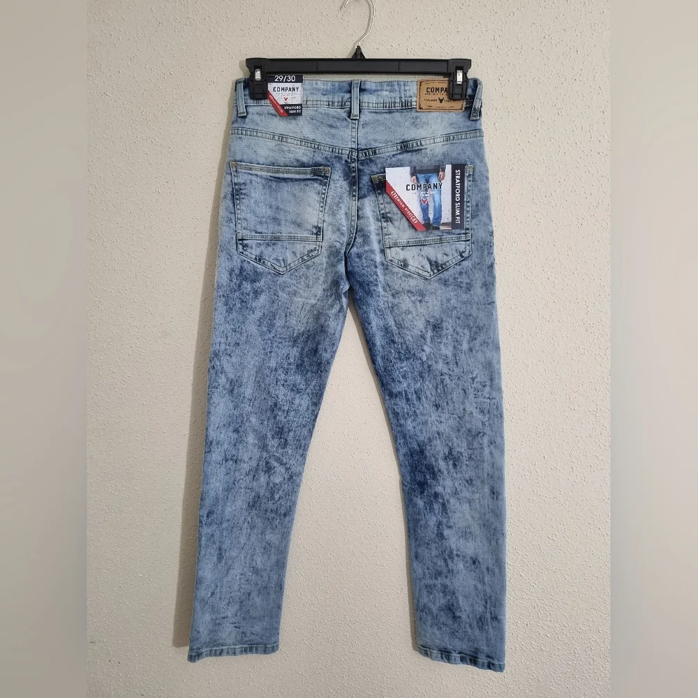 Blue Polo Shirt and Acid Wash Jeans - Picture 8 of 10